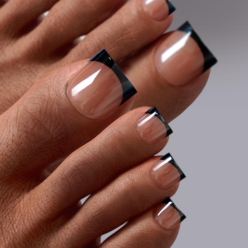 classy black toe nail